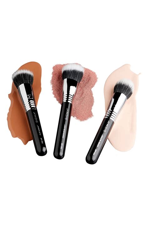 sigma beauty   face makeup brush trio set