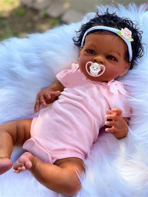Amazon.com: KOKOMANDY Lifelike Reborn Baby Dolls Black Girl Biracial ...