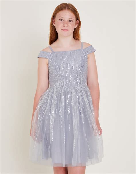 Sadie Sequin Prom Dress Silver | Prom Dresses & Shoes | Monsoon UK.