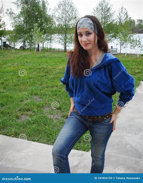 Simpy Ordinary Girl from Small Town, Lifestyle of Young People Stock