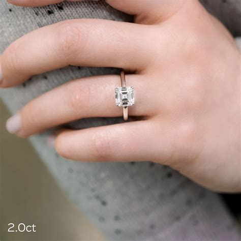 Asscher Cathedral Solitaire Diamond Engagement Ring