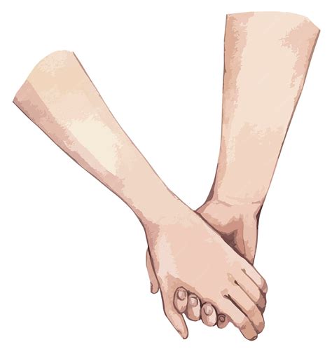 Premium Vector | Watercolor hands, couple holding hands clipart