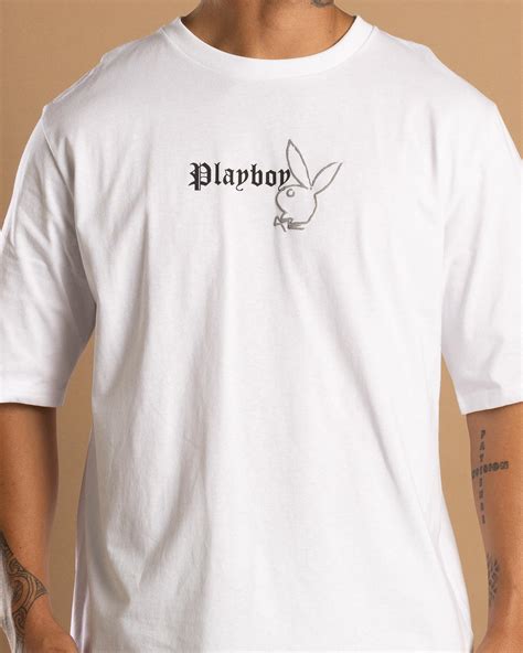 Shop Playboy Playboy Gothic Sketch T-Shirt In White - Fast Shipping