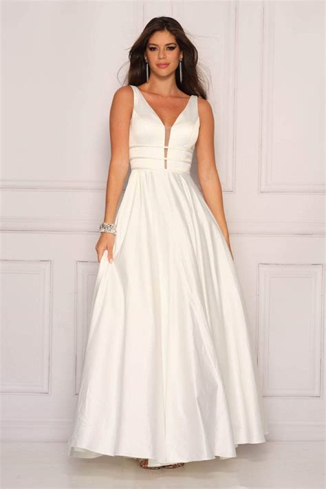 Dave & Johnny 10971 - Satin Sleeveless Bridal Gown – ADASA