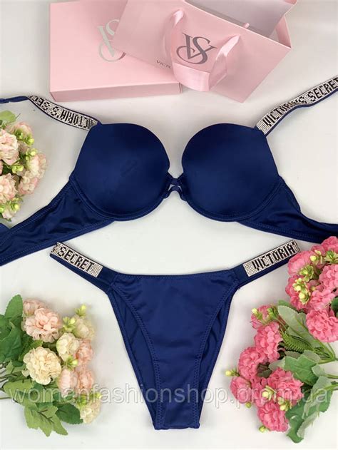 Женское Нижнее Белье Victoria's Secret со Стразами Белый Комплект Белья ...