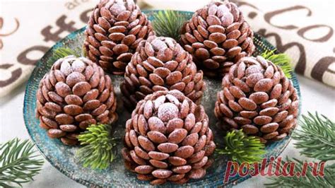🌸 Печенье Шишки. Красивый десерт на Новый год и Рождество. Легко приг ...