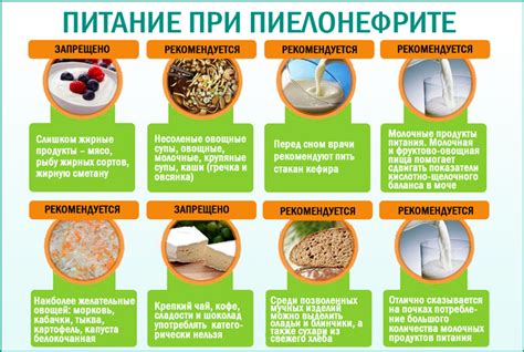 Диетические рекомендации больным пиелонефритом