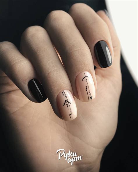 черный дизайн ногтей квадрат - uniformcustomize