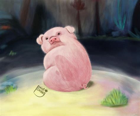 I just finished painting Waddles from Gravity Falls! (ˆ(oo)ˆ) /♡ I hope ...