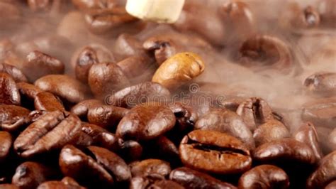 The Process of Roasting Coffee Beans, the Movement of Beans in the ...