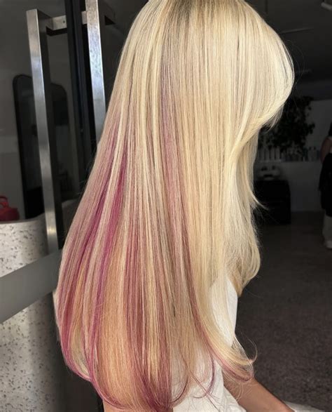 blonde hair with peekaboos