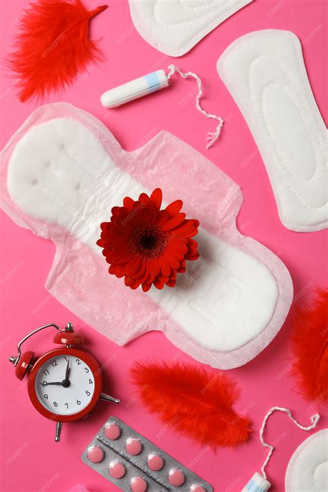 Premium Photo | Menstrual period concept on pink surface