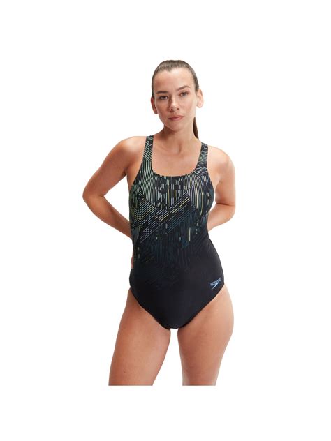 Speedo Medalist One Piece - Black/Teal | Swimmer.com.au