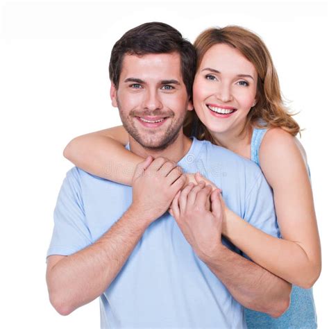 Portrait Des Couples Heureux D'embrassement Photo stock - Image du ...