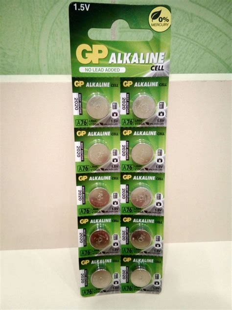Элемент питания GP Alkaline A76 (LR44/ V357/ V13 GA/ AG13) бл 10 ...