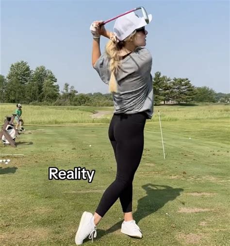 Paige Spiranac models revealing mini skirt during golf session | New