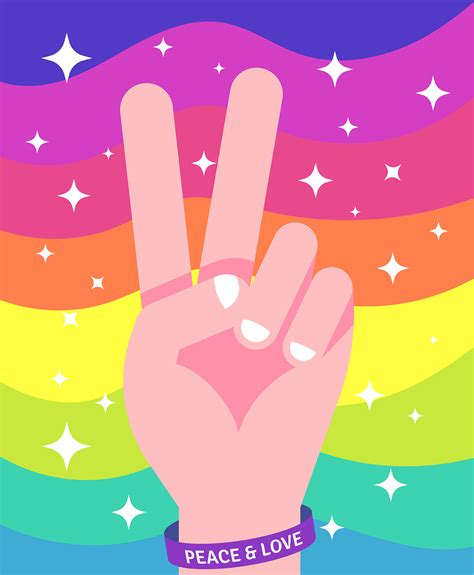 Peace And Love Illustration 243121 Vector Art at Vecteezy