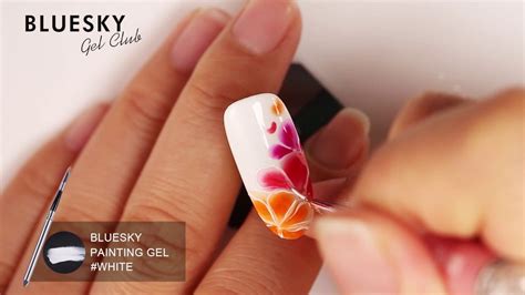 FLOWER GEL NAIL ART 01 BLUESKY растекающийся гель лак - YouTube | Nail ...