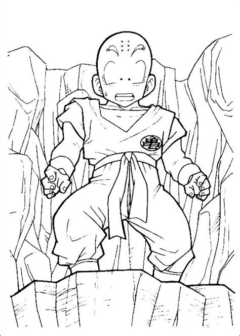 Dibujos-para-colorear-de-Dragon-Ball-Z-Krilin | Dragones, Dibujos ...