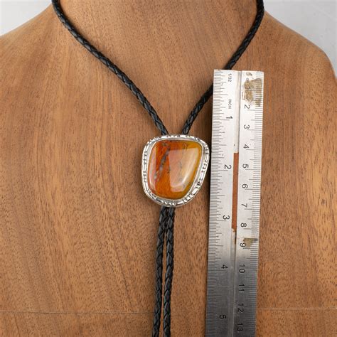 Arizona Rainbow Petrified Wood Bolo Tie, Handmade Sterling Silver Bolo ...