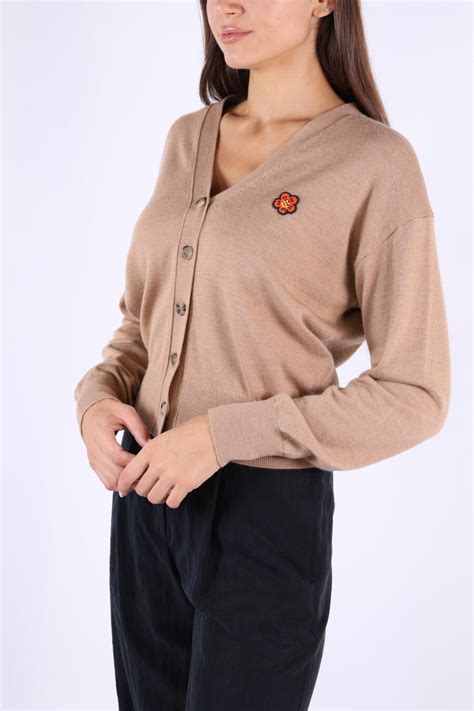 Kenzo - Jersey de lana beige con minilogo "boke flower" - BLS Fashion