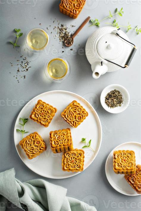 Traditional Chinese mooncakes 15759691 Stock Photo at Vecteezy