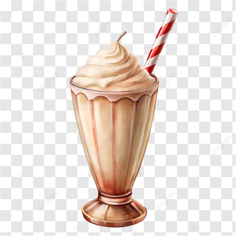 milkshake  whipped cream  straw clipart illustration whipped
