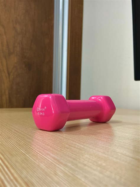 0.5kg Demir Dambıl Vinyl Kaplı Pembe Fitness Çocuk Dumbell - Senfitsin