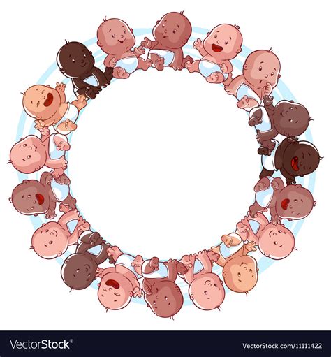 circle  children   white background vector image