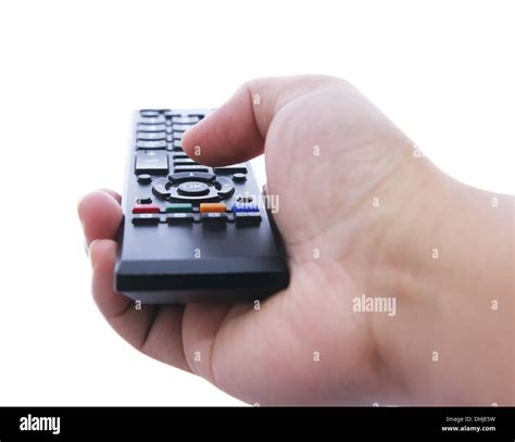 hand holding remote stock photo alamy