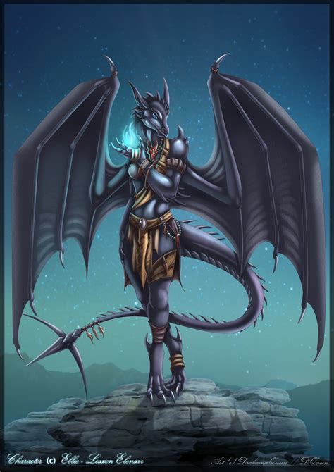 Anthro dragoness commission by DrakainaQueen on DeviantArt