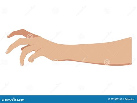 grabbing hand picking hand grab gesture vector illustration stock