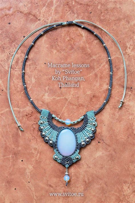 Pin di macrame jewelry neckless 1