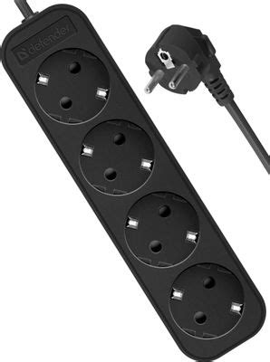Сетевой удлинитель Defender M450, 5м, черный [99327] – купить в ...