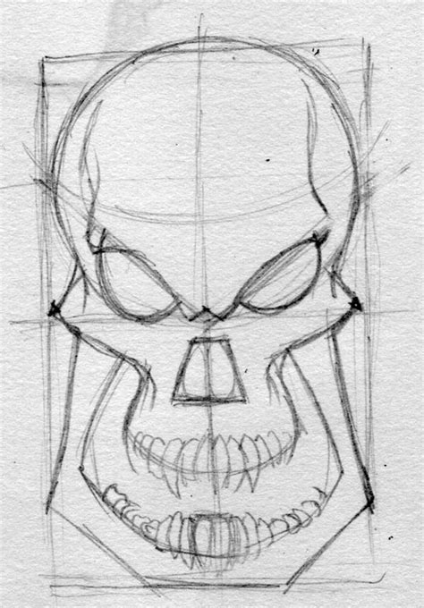 Creepy Skull Sketch at PaintingValley.com | Explore collection of ...