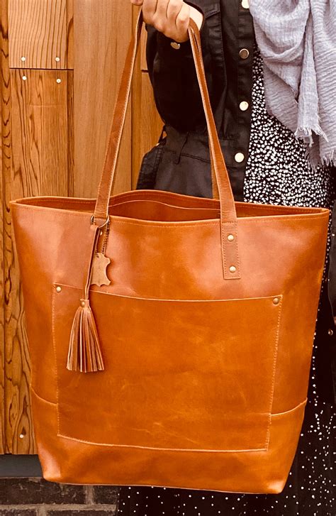 leather tote bags with zipper 5