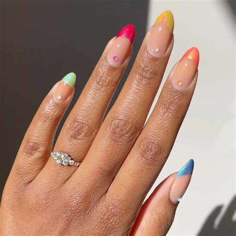 18 French Skittle Nail Ideas We Want to Copy Stat