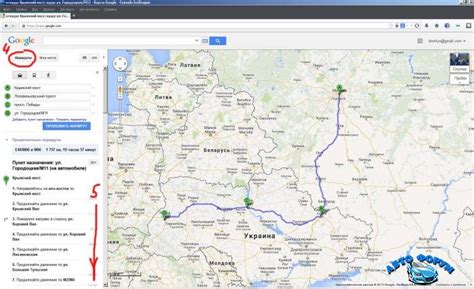 Как составить сложный маршрут в google maps?