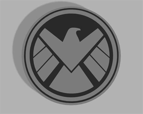 STL file S.H.I.E.L.D logo coaster 🛡️・Design to download and 3D print・Cults