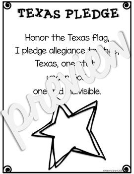 US & Texas Pledges by Kristina Grant | Teachers Pay Teachers