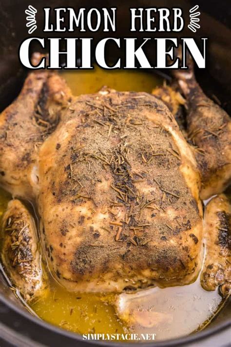 Lemon Herb Slow Cooker Chicken - Simply Stacie