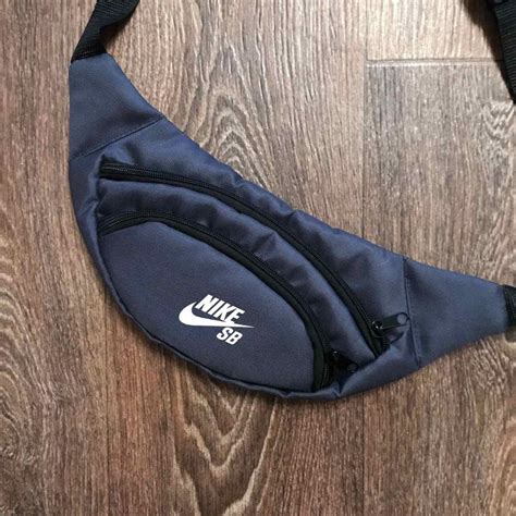 Поясная сумка найк (nike) унисекс, бананка найк для мелких вещей, синяя ...