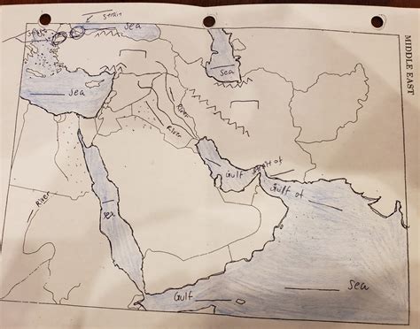 Middle East - Physical Map Diagram | Quizlet