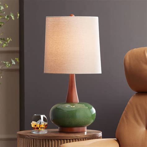 lighting andi  high mid century modern   table lamp green
