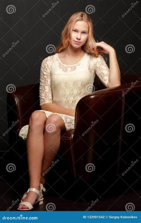 Teenage girl, studio photo stock photo. Image of lifestyle - 132901542