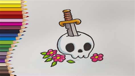 💙 ️💛 Cum desenez un CRANIU | Cartoon-ish | Invata sa desenezi Usor