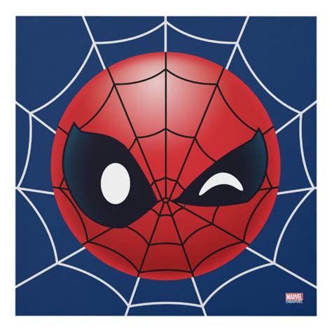 Winking Spider-Man Emoji Panel Wall Art | Zazzle.com