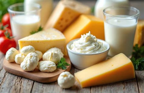 dairy products displayed including cheeses  mozzarella