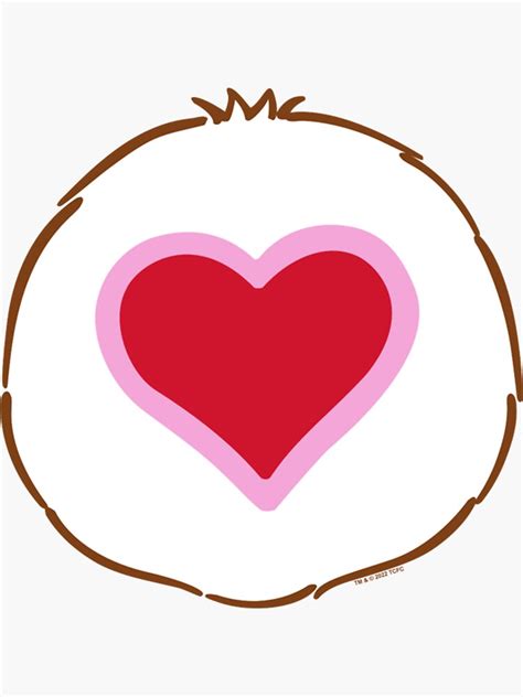 care bears tenderheart bear belly badge sticker  sale