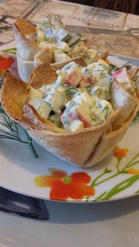 Хрупкави кошнички от лаваш
